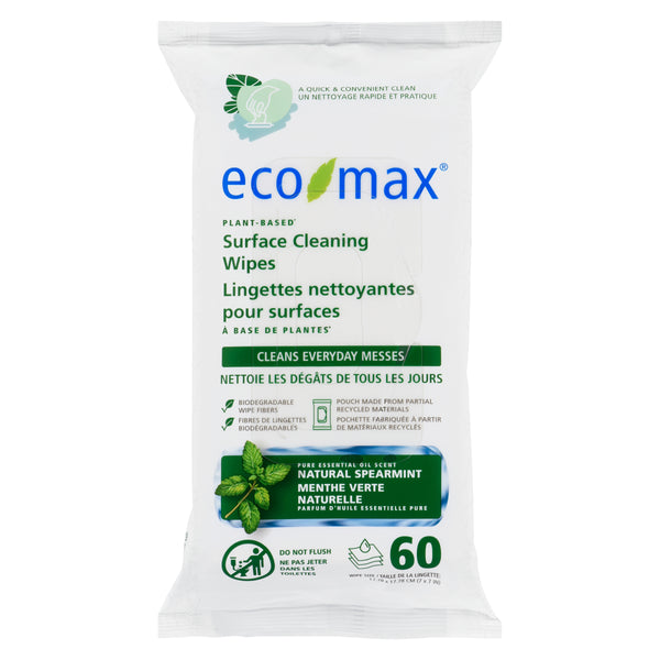 Surface Cleaning Wipes - Natural Spearmint