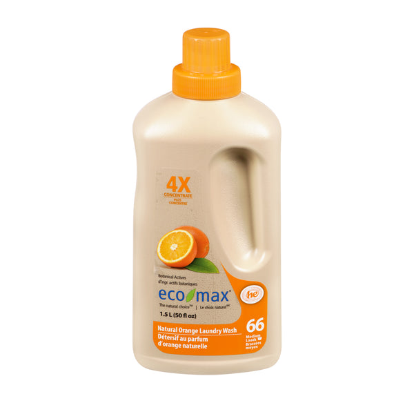 4X Concentrated Laundry Wash - Natural Orange (1.5L, Enviro Bottle)